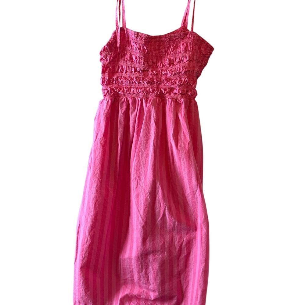 Target Pink Midi Dress Gathered Top Full Bottom Sleeveless Comfortable